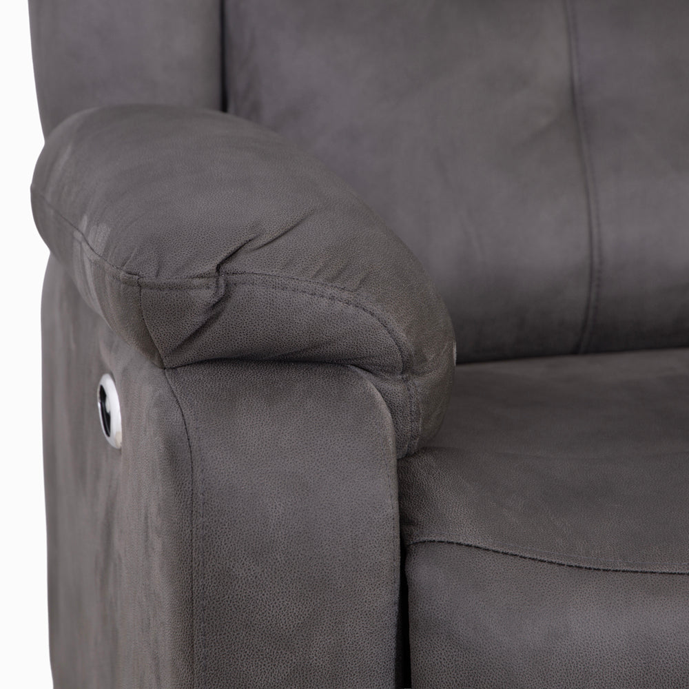 Rome Steel Power Recliner Armchair
