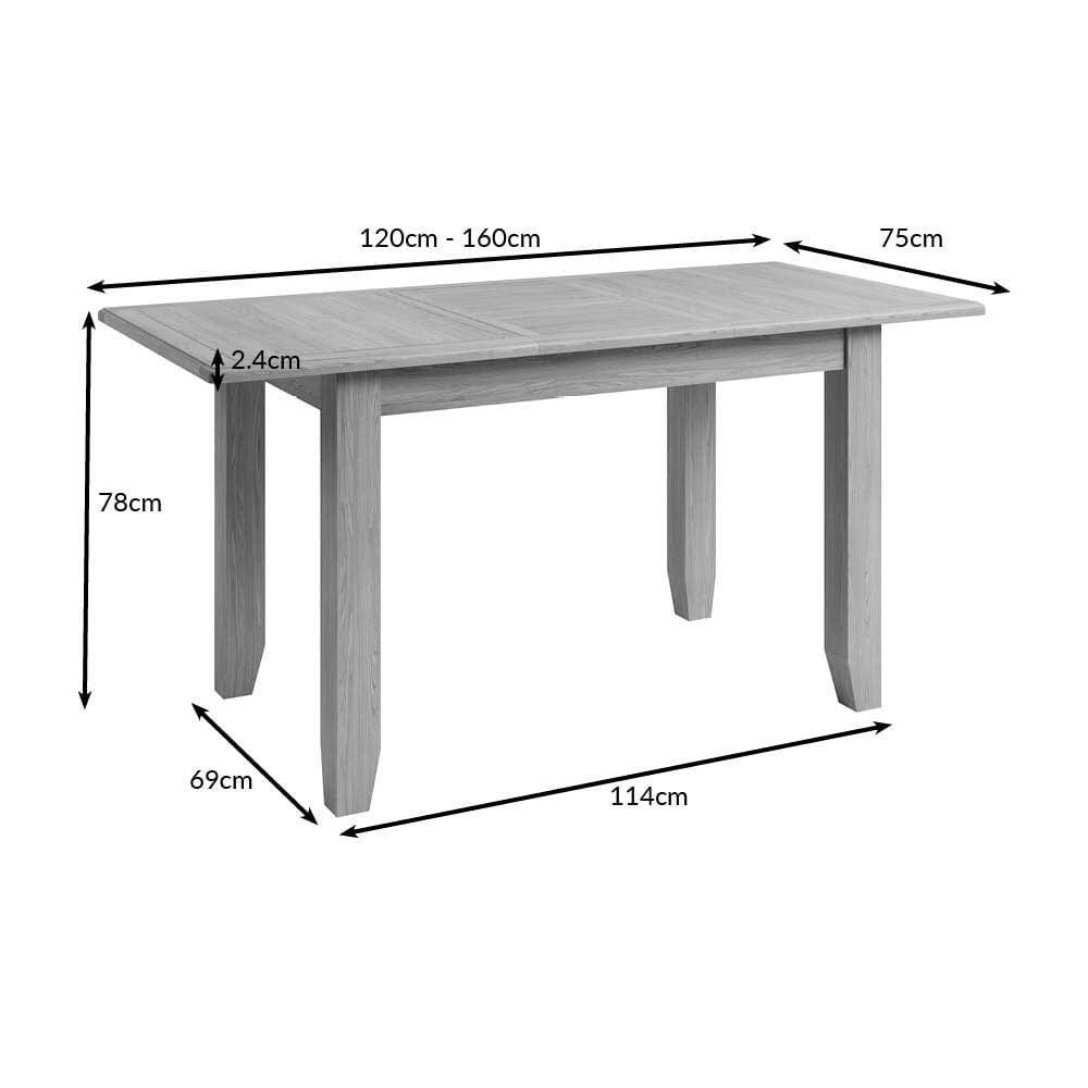Gloucester Oak 1.2m Extending Dining Table