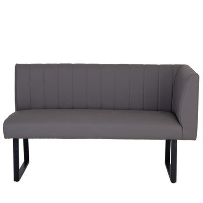 Charlesworth Grey 142cm Right Hand Modern Industrial Dining Bench