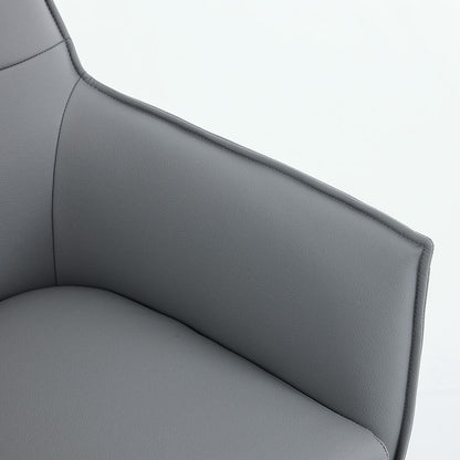 0.8m Grey Square Extending Ceramic Table & 4 x Dark Grey Luxe Cross Stitch Swivel Chair Set - The Furniture Warehouse