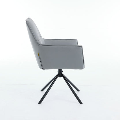 0.8m Grey Square Extending Ceramic Table & 4 x Dark Grey Luxe Cross Stitch Swivel Chair Set - The Furniture Warehouse