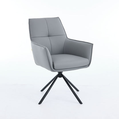 0.8m Grey Square Extending Ceramic Table & 4 x Dark Grey Luxe Cross Stitch Swivel Chair Set - The Furniture Warehouse