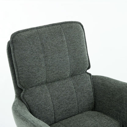 0.8m Grey Square Extending Ceramic Table & 4 x Forest Green Luxe Panel Stitch Swivel Chair Set - The Furniture Warehouse