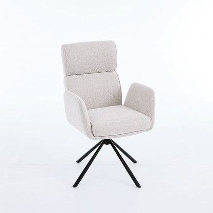 0.8m Grey Square Extending Ceramic Table & 4 x Grey High Back Swivel Chair Set - The Furniture Warehouse