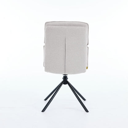 0.8m Grey Square Extending Ceramic Table & 4 x Grey Luxe Panel Stitch Swivel Chair Set - The Furniture Warehouse