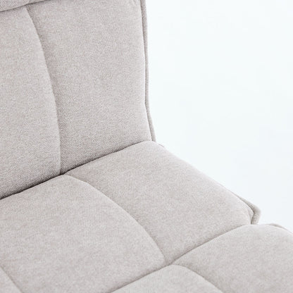 0.8m Grey Square Extending Ceramic Table & 4 x Grey Luxe Panel Stitch Swivel Chair Set - The Furniture Warehouse