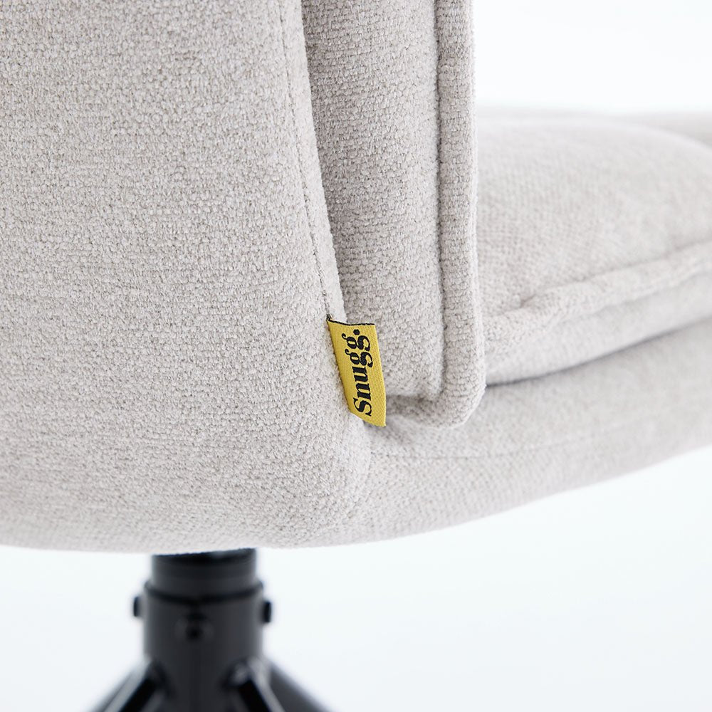 0.8m Grey Square Extending Ceramic Table & 4 x Grey Luxe Panel Stitch Swivel Chair Set - The Furniture Warehouse