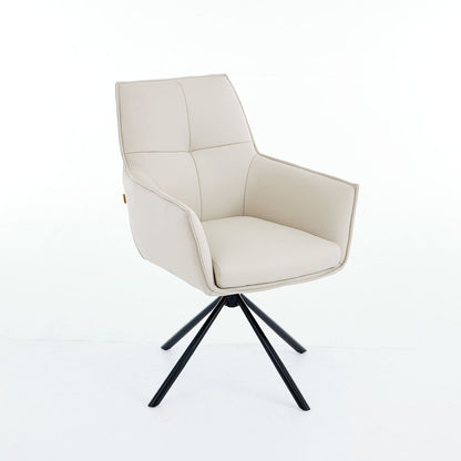 0.8m Grey Square Extending Ceramic Table & 4 x Light Grey Luxe Cross Stitch Swivel Chair Set - The Furniture Warehouse