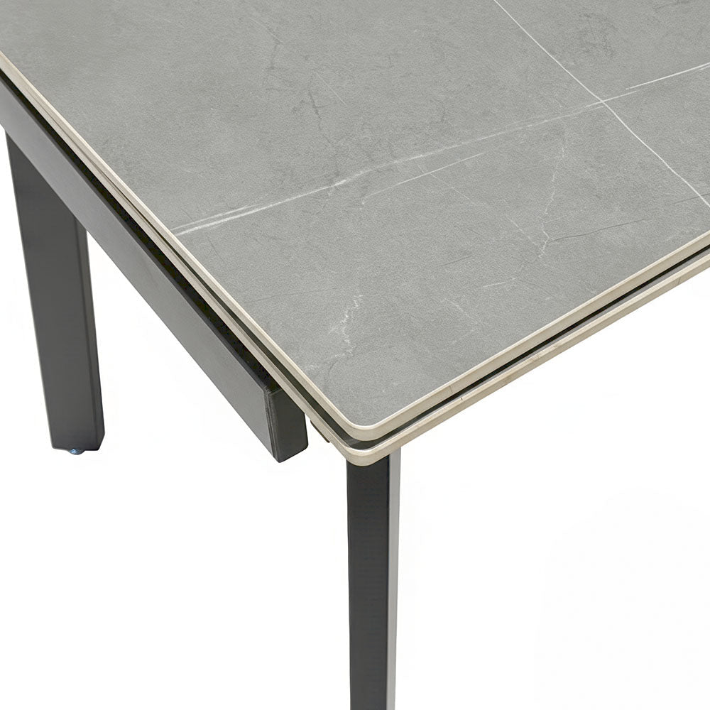 0.8m Grey Square Extending Ceramic Table - The Furniture Warehouse