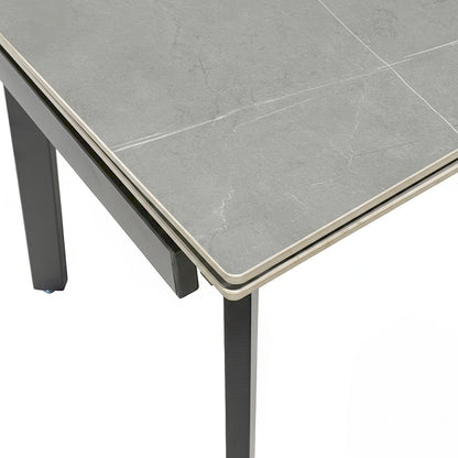 0.8m Grey Square Extending Ceramic Table - The Furniture Warehouse