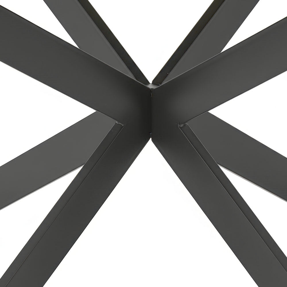 1.1m Grey Circular Extending Ceramic Table - The Furniture Warehouse