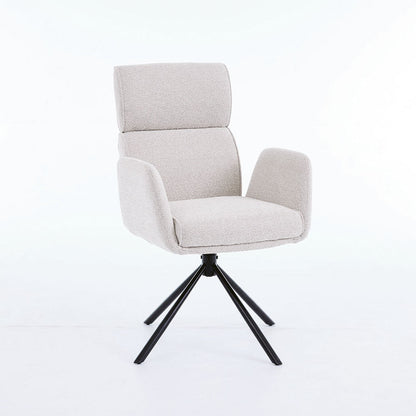 1.2m Grey Ceramic Table & 4 x Grey High Back Swivel Chair Set - The Furniture Warehouse