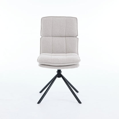 1.2m Grey Ceramic Table & 4 x Grey Luxe Panel Stitch Swivel Chair Set - The Furniture Warehouse