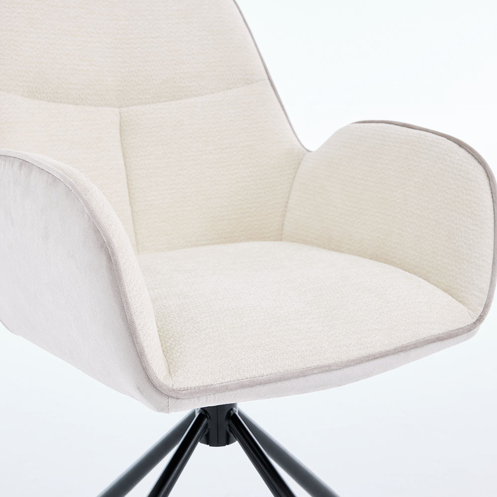 1.2m Grey Ceramic Table & 4 x Grey Luxe T Stitch Swivel Chair Set - The Furniture Warehouse