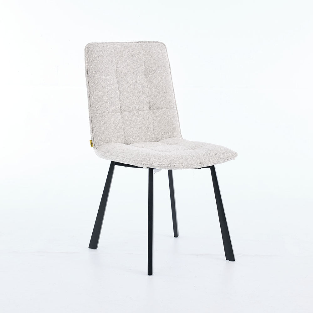 1.2m Grey Ceramic Table & 4 x Grey Panel Stitch Chair Set - The Furniture Warehouse