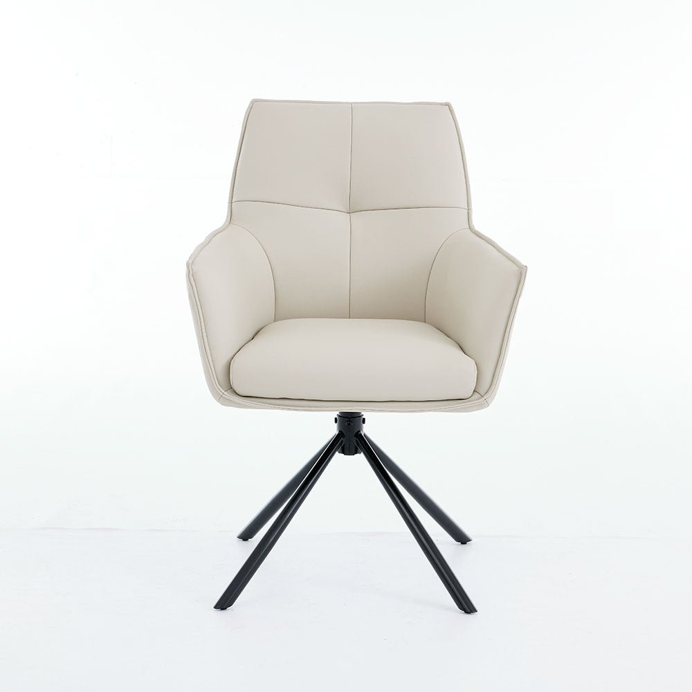 1.2m Grey Ceramic Table & 4 x Light Grey Luxe Cross Stitch Swivel Chair Set - The Furniture Warehouse