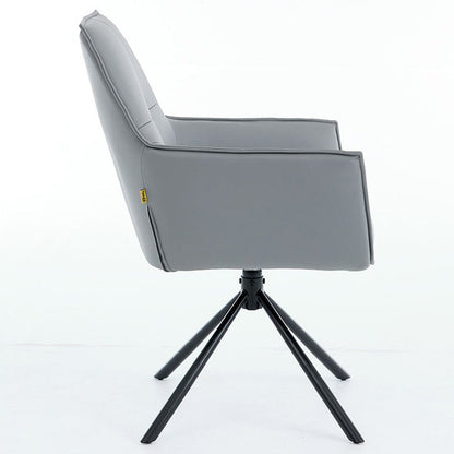 1.2m Grey Circular Ceramic Table & 4 x Dark Grey Luxe Cross Stitch Swivel Chair Set - The Furniture Warehouse