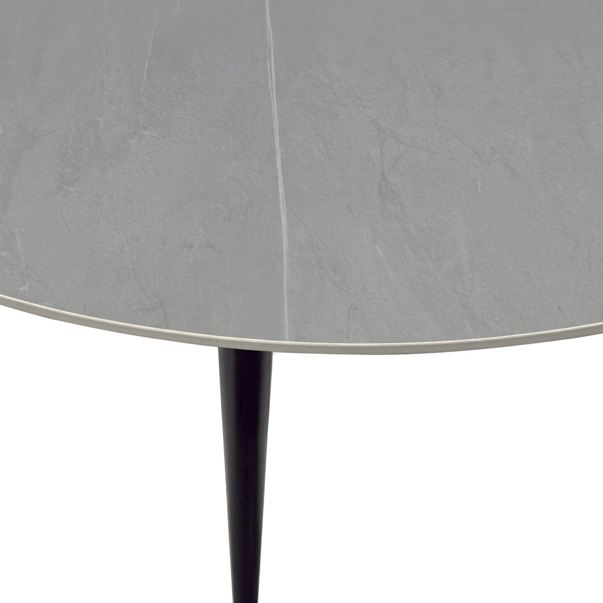 1.2m Grey Circular Ceramic Table & 4 x Forest Green Luxe Panel Stitch Swivel Chair Set - The Furniture Warehouse