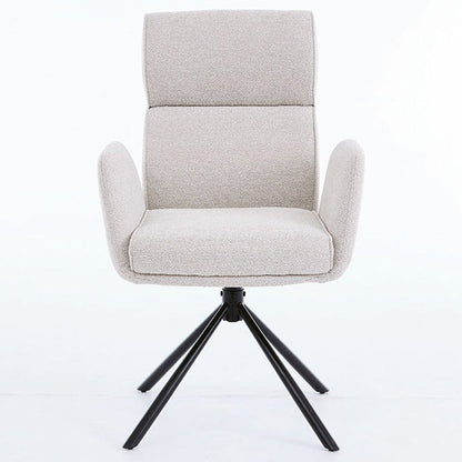 1.2m Grey Circular Ceramic Table & 4 x Grey High Back Swivel Chair Set - The Furniture Warehouse