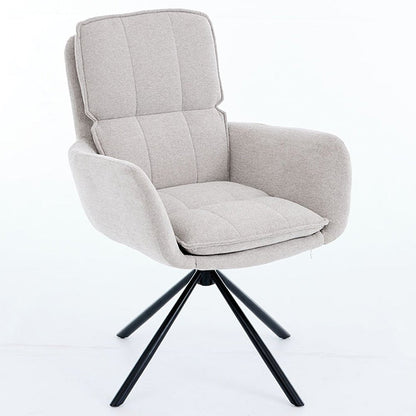 1.2m Grey Circular Ceramic Table & 4 x Grey Luxe Panel Stitch Swivel Chair Set - The Furniture Warehouse