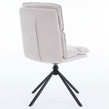 1.2m Grey Circular Ceramic Table & 4 x Grey Luxe Panel Stitch Swivel Chair Set - The Furniture Warehouse