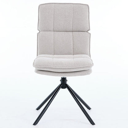 1.2m Grey Circular Ceramic Table & 4 x Grey Luxe Panel Stitch Swivel Chair Set - The Furniture Warehouse
