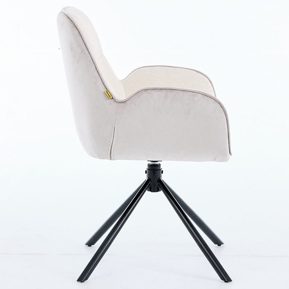 1.2m Grey Circular Ceramic Table & 4 x Grey Luxe T Stitch Swivel Chair Set - The Furniture Warehouse