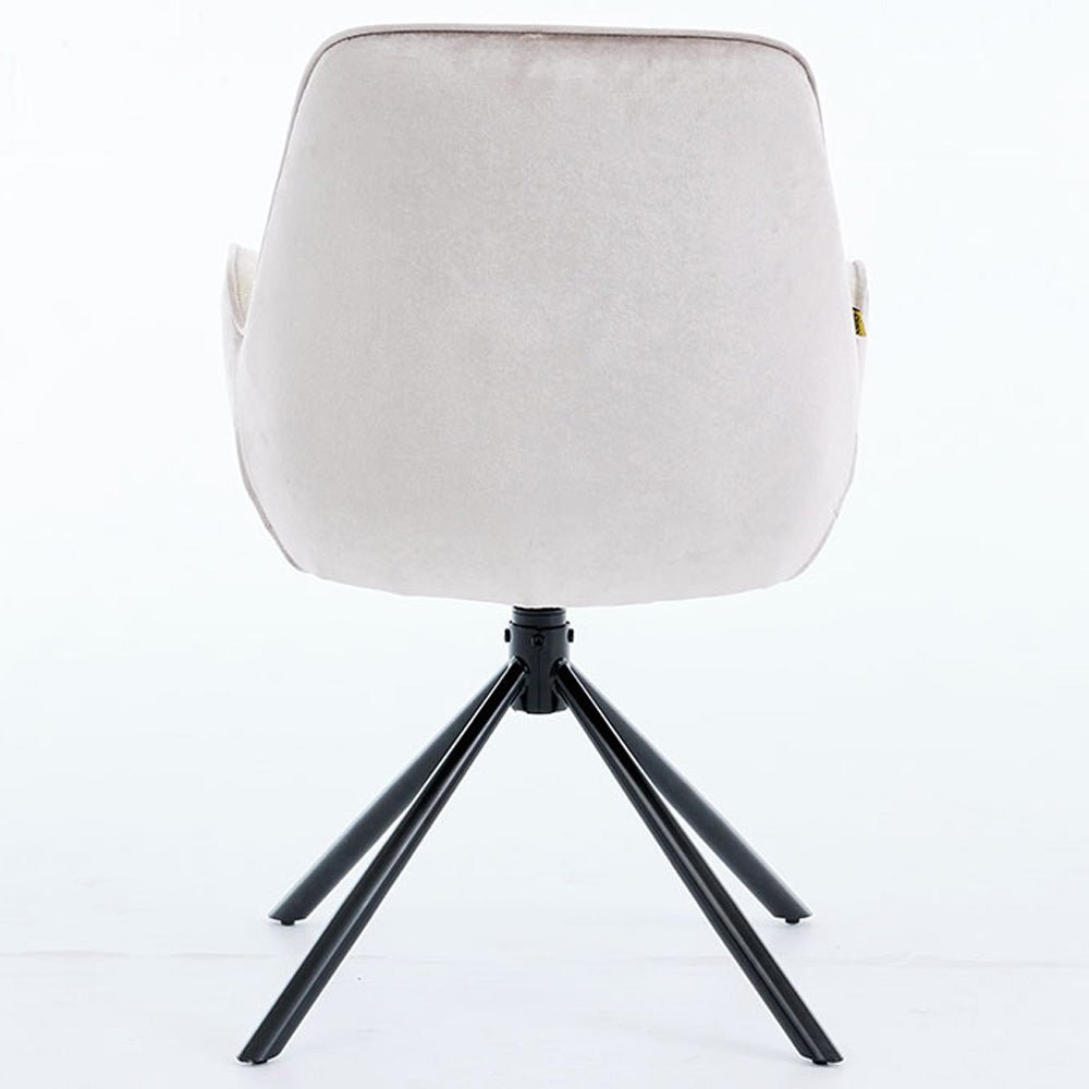 1.2m Grey Circular Ceramic Table & 4 x Grey Luxe T Stitch Swivel Chair Set - The Furniture Warehouse
