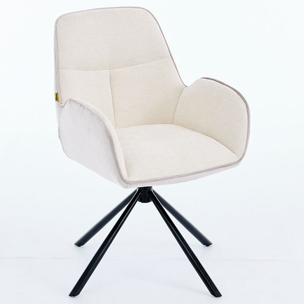 1.2m Grey Circular Ceramic Table & 4 x Grey Luxe T Stitch Swivel Chair Set - The Furniture Warehouse