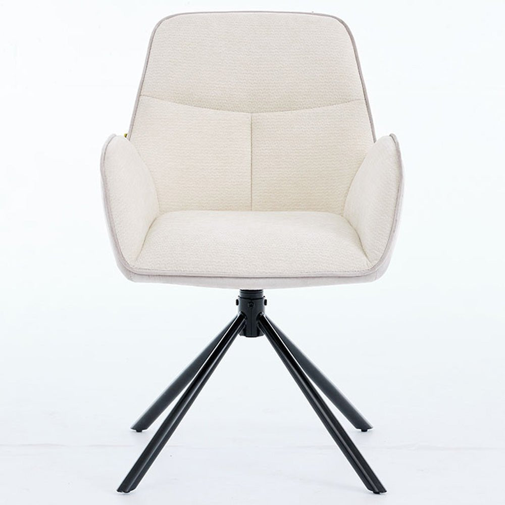 1.2m Grey Circular Ceramic Table & 4 x Grey Luxe T Stitch Swivel Chair Set - The Furniture Warehouse