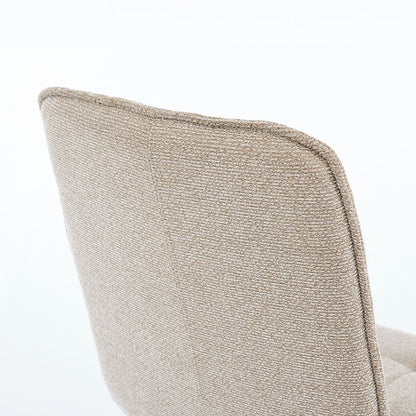 1.2m White Ceramic Table & 4 x Biscuit Panel Stitch Chair Set - The Furniture Warehouse