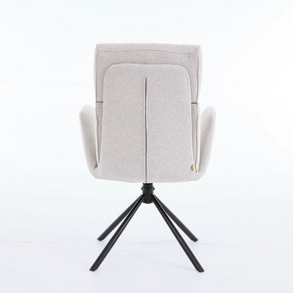 1.2m White Ceramic Table & 4 x Grey High Back Swivel Chair Set - The Furniture Warehouse