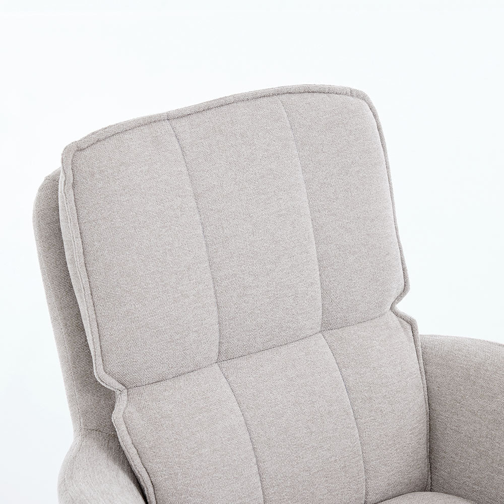 1.2m White Ceramic Table & 4 x Grey Luxe Panel Stitch Swivel Chair Set - The Furniture Warehouse
