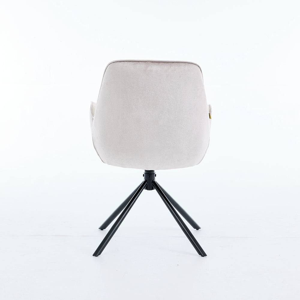 1.2m White Ceramic Table & 4 x Grey Luxe T Stitch Swivel Chair Set - The Furniture Warehouse