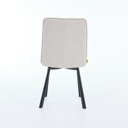 1.2m White Ceramic Table & 4 x Grey Panel Stitch Chair Set - The Furniture Warehouse