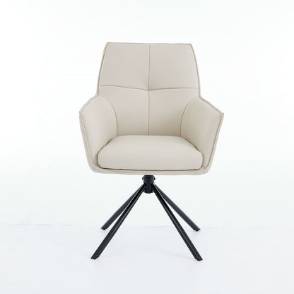 1.2m White Ceramic Table & 4 x Light Grey Luxe Cross Stitch Swivel Chair Set - The Furniture Warehouse