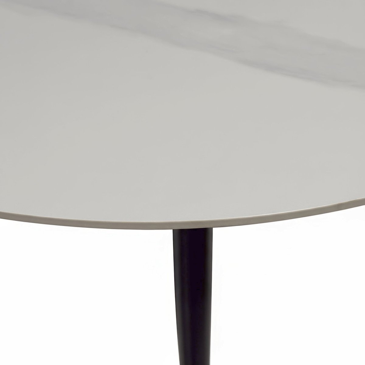 1.2m White Circular Ceramic Table & 4 x Forest Green Luxe Panel Stitch Swivel Chair Set - The Furniture Warehouse
