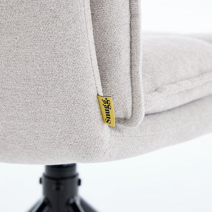1.2m White Circular Ceramic Table & 4 x Grey Luxe Panel Stitch Swivel Chair Set - The Furniture Warehouse