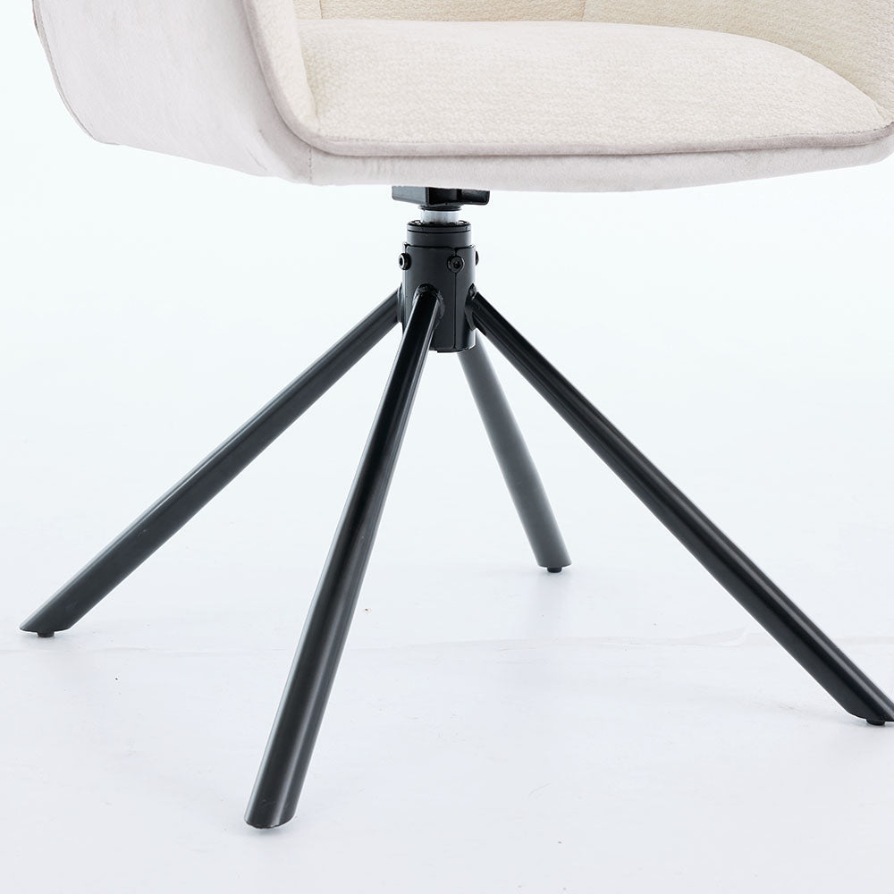 1.2m White Circular Ceramic Table & 4 x Grey Luxe T Stitch Swivel Chair Set - The Furniture Warehouse