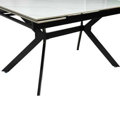 1.3m White Extending Ceramic Table - The Furniture Warehouse