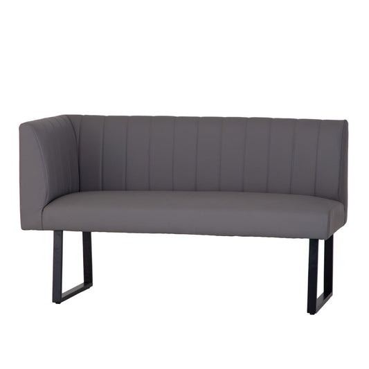Charlesworth Grey 142cm Left Hand Modern Industrial Dining Bench