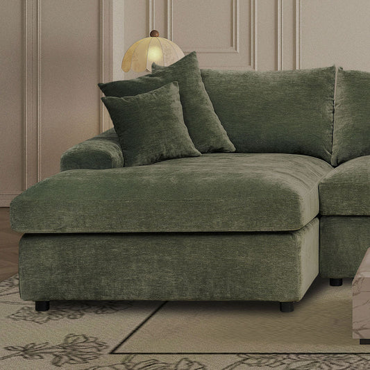 Winchester Forest Green LHF 1 Arm Chaise