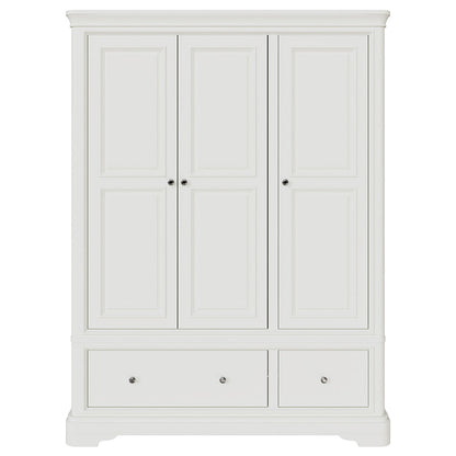 Harrington Bone Painted Triple Wardrobe