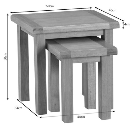 Winchester Oak Nest of 2 Tables