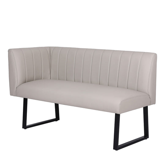 Charlesworth Taupe 142cm Left Hand Modern Industrial Dining Bench