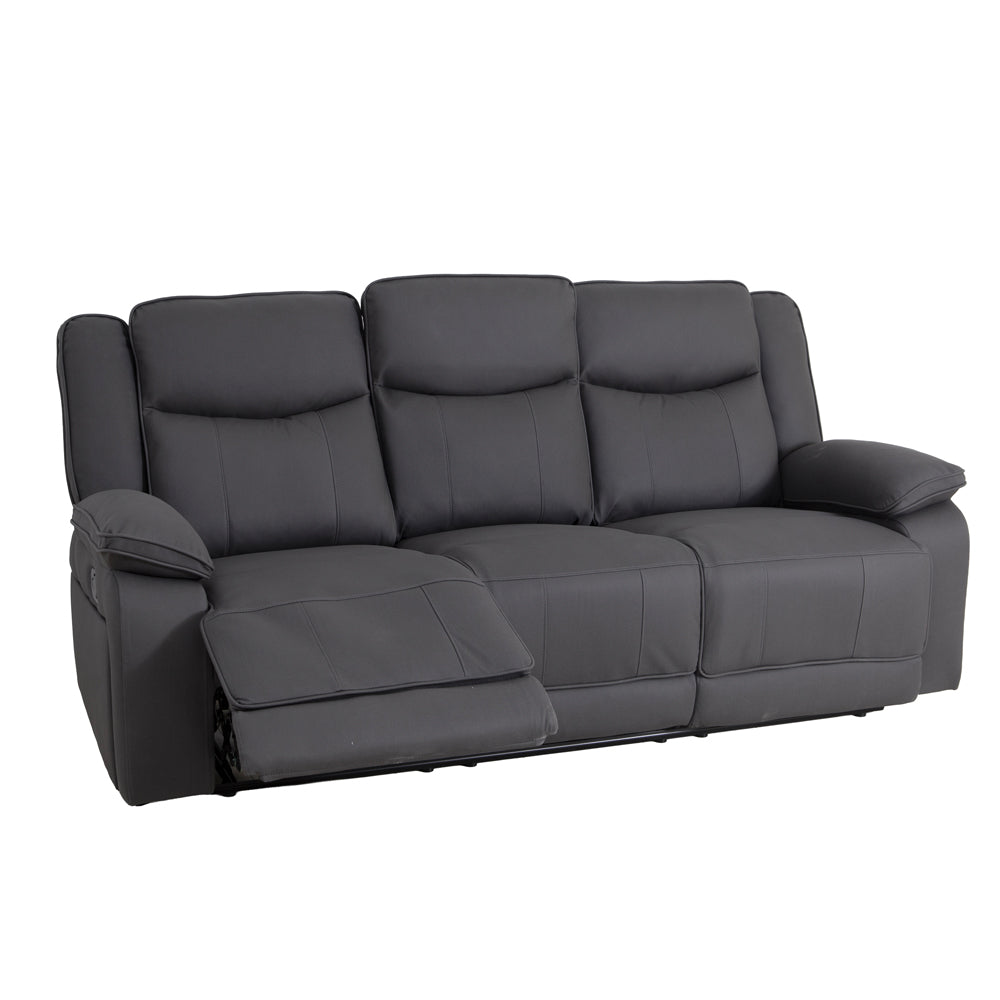 Milan Mocha Manual Recliner 3 Seater Sofa
