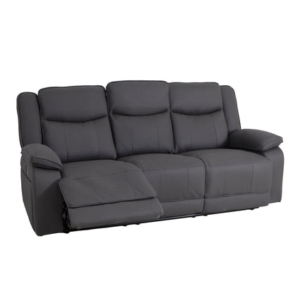 Milan Mocha Manual Recliner 3 Seater Sofa