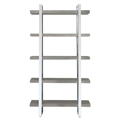 Milan Chrome & Oak Large Bookcase