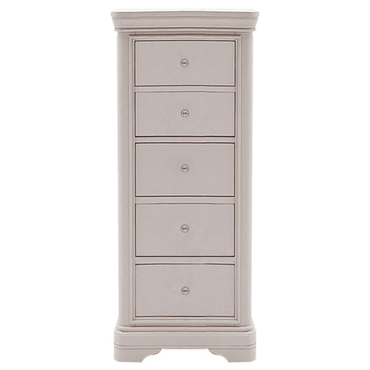 Harrington Taupe Painted 5 Drawer Chest
