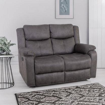 Rome Steel Manual Recliner 2 Seater Sofa